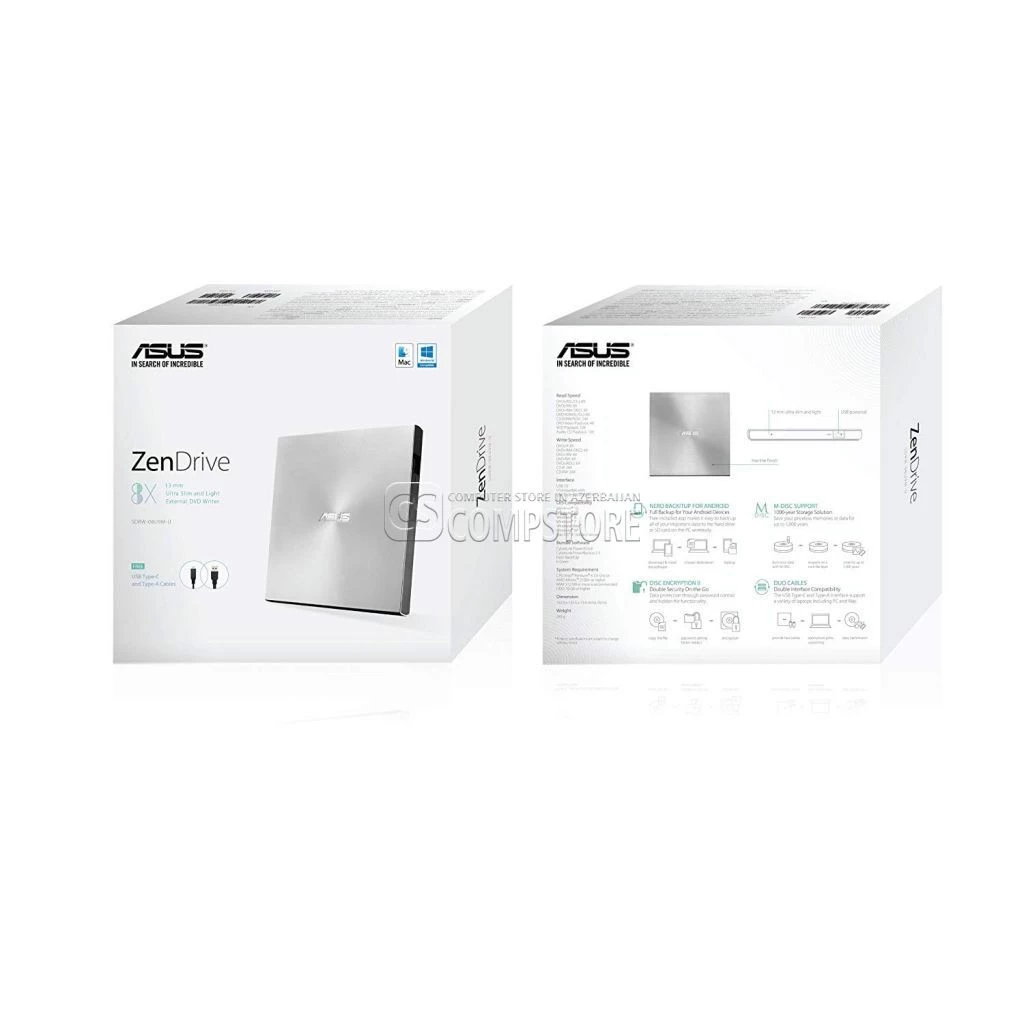 ASUS ZenDrive U9M (SDRW-08U9M-U) External DVD RW