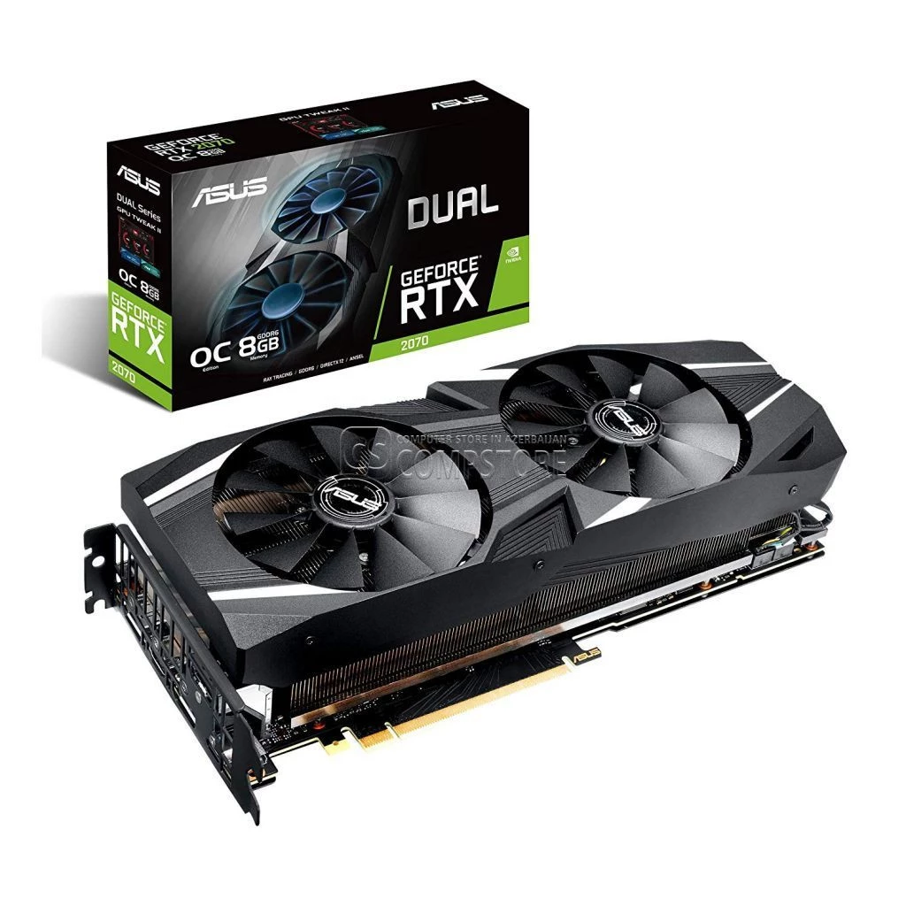 ASUS GEFORCE® RTX2070 (DUAL-RTX2070-O8G) (90YV0C82-M0NA00) (8 GB | 256 bit)