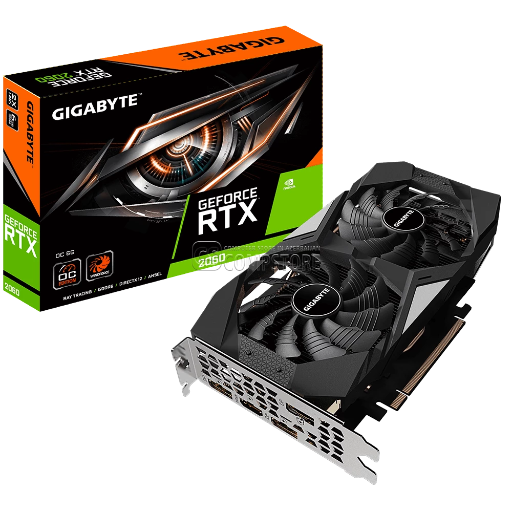 GIGABYTE GEFORCE® RTX 2060 (GV-N2060OC-6GD) (6 GB | 192 Bit)