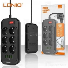 LDNIO SE6403 6 Gözlü Elektrik Uzadıcı