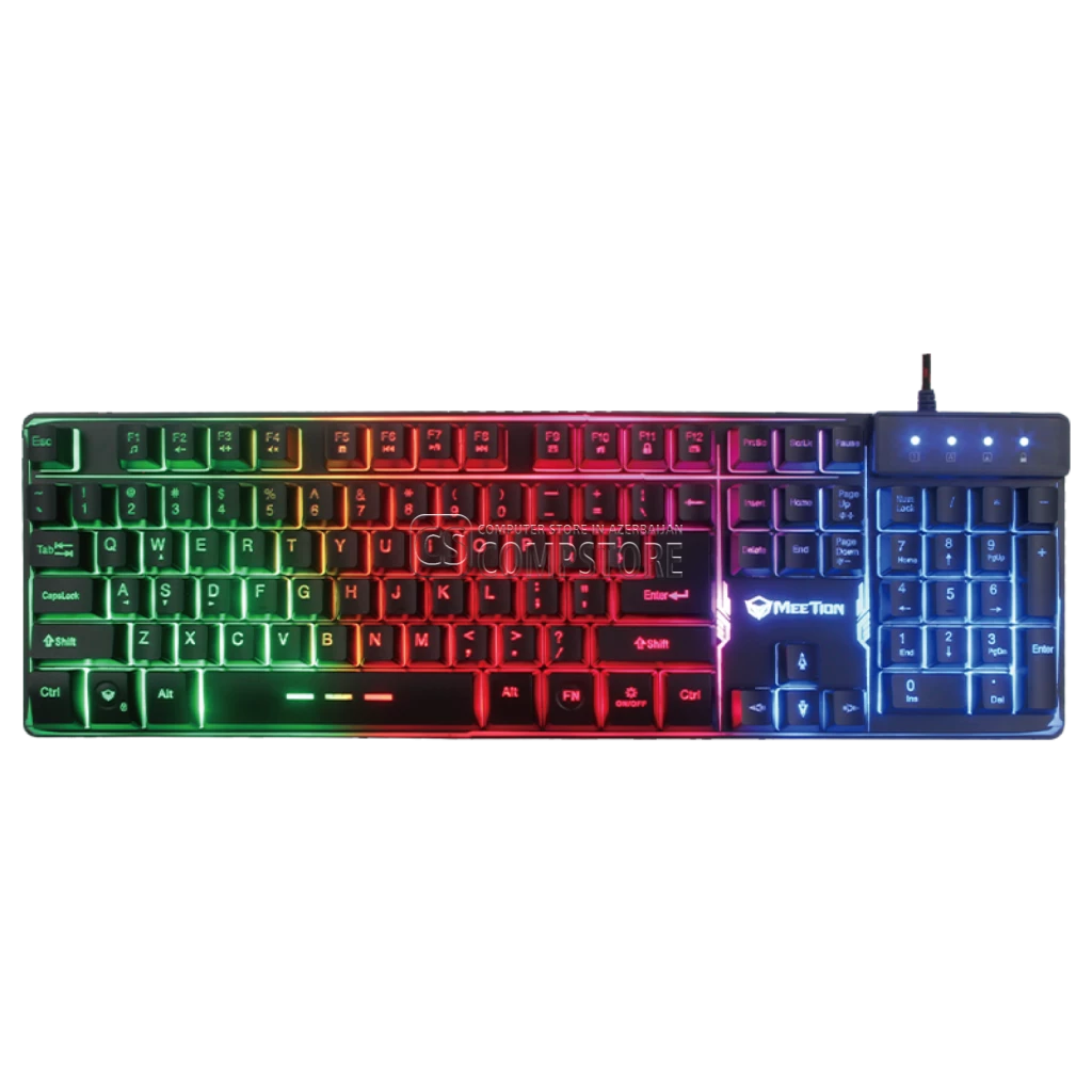 MeeTion MT-K9300 Wired Colorful Rainbow Backlit Gaming Keyboard