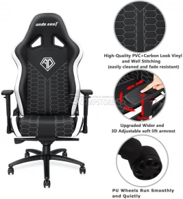 Anda Seat E Sport Spirit King Series AD4XL 05 BW PV Gaming Oturacaq Oyun oturaca ucuz sat qiym ti almaq Bak da