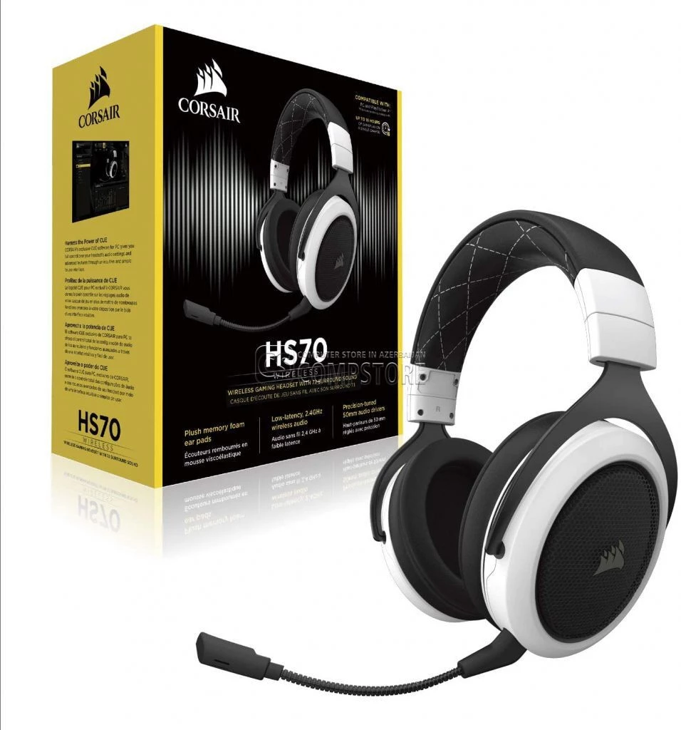 Corsair HS70 PRO White Wireless Gaming Headset