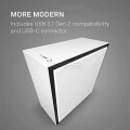 NZXT H710 Matte Black/White Computer Case (CA-H710B-W1.ME)