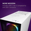 NZXT H510 Elite Matte White Computer Case (CA-H510E-W1)
