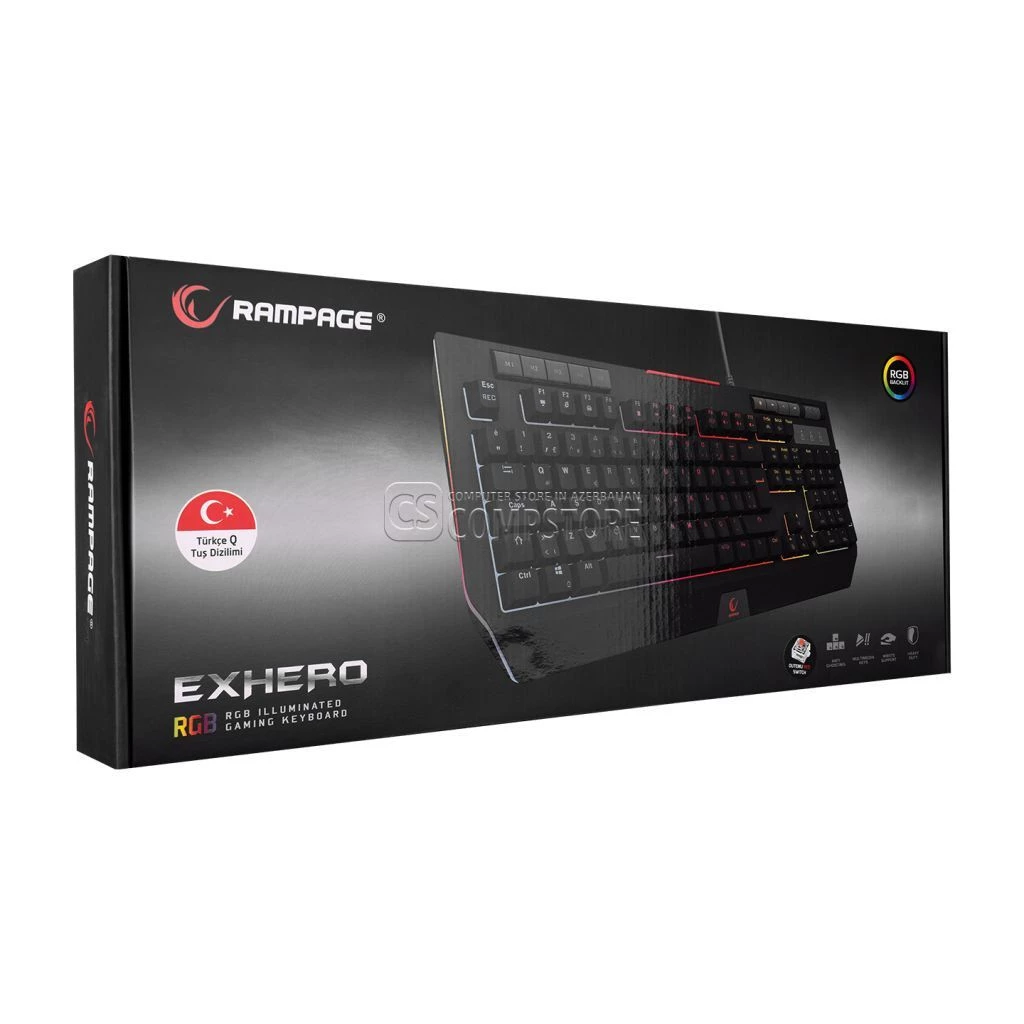 Rampage Exhero KB-R105 Gaming Keyboard (Red Switch)
