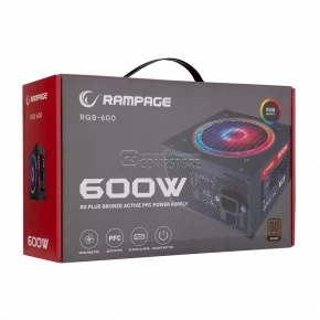 Rampage RGB-600 600W 80 PLUS® Bronze Power Supply