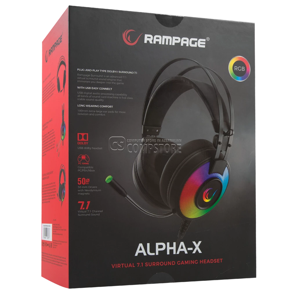 Rampage Alpha-X 7.1 RGB SN-RW66 Gaming Headphone