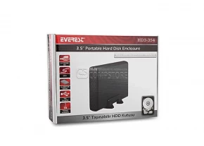 Everest HD3-354 External 3.5 USB 3.0 HDD Case Black