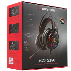 Rampage Miracle X1 7.1 RGB Gaming Headphone