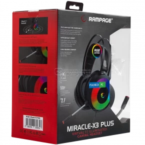 Rampage Miracle X3 PLUS 7.1 RGB Gaming Headphone
