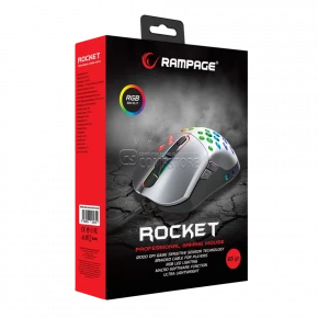 Rampage Rocket SMX-R66 Silver Gaming Mouse