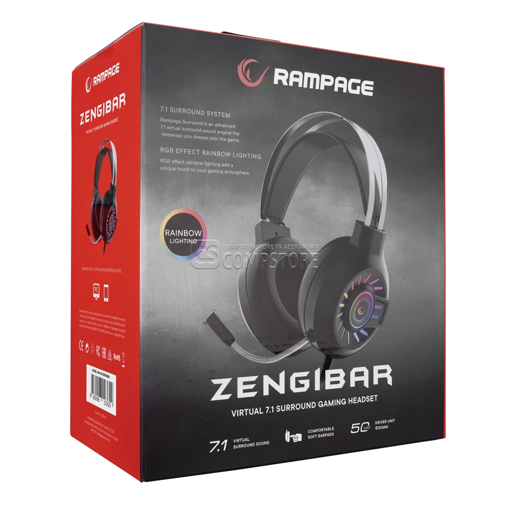 Rampage Zengibar 7.1 RGB Gaming Headphone