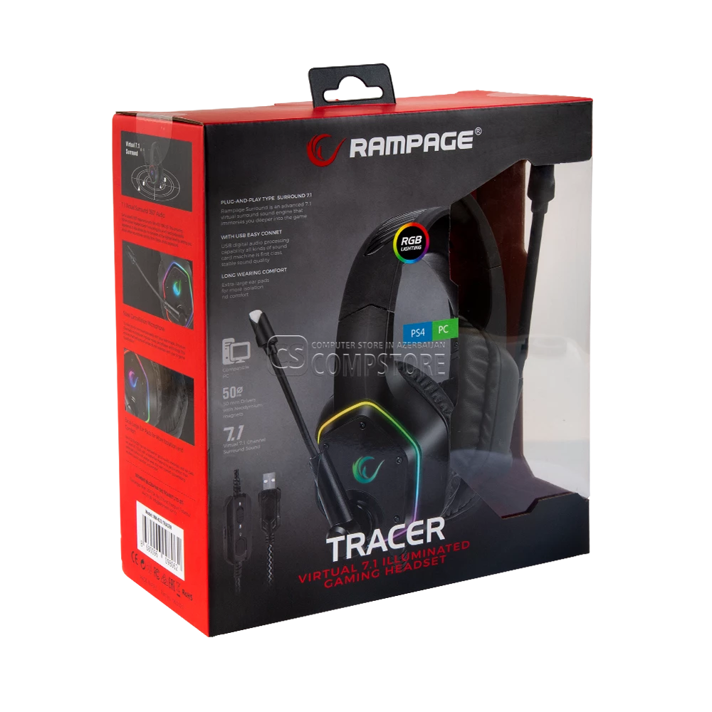 Rampage X-Tracer RM-K33 7.1 RGB Gaming Headphone
