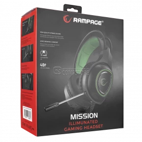 Rampage Mission RM-K23 Green Gaming Headphone