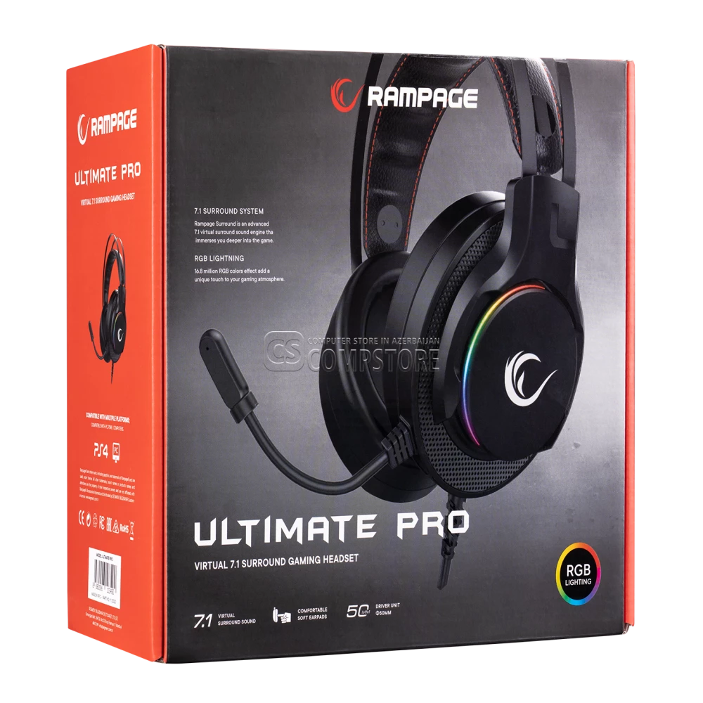 Rampage Ultimate Pro RG-X19 RGB 7.1 Gaming Headphone