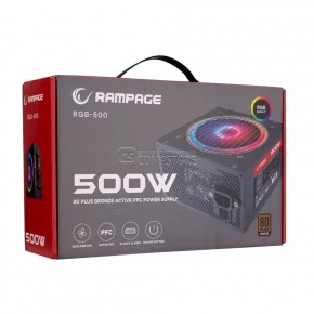 Rampage RGB-500 500W 80 PLUS® Bronze Power Supply