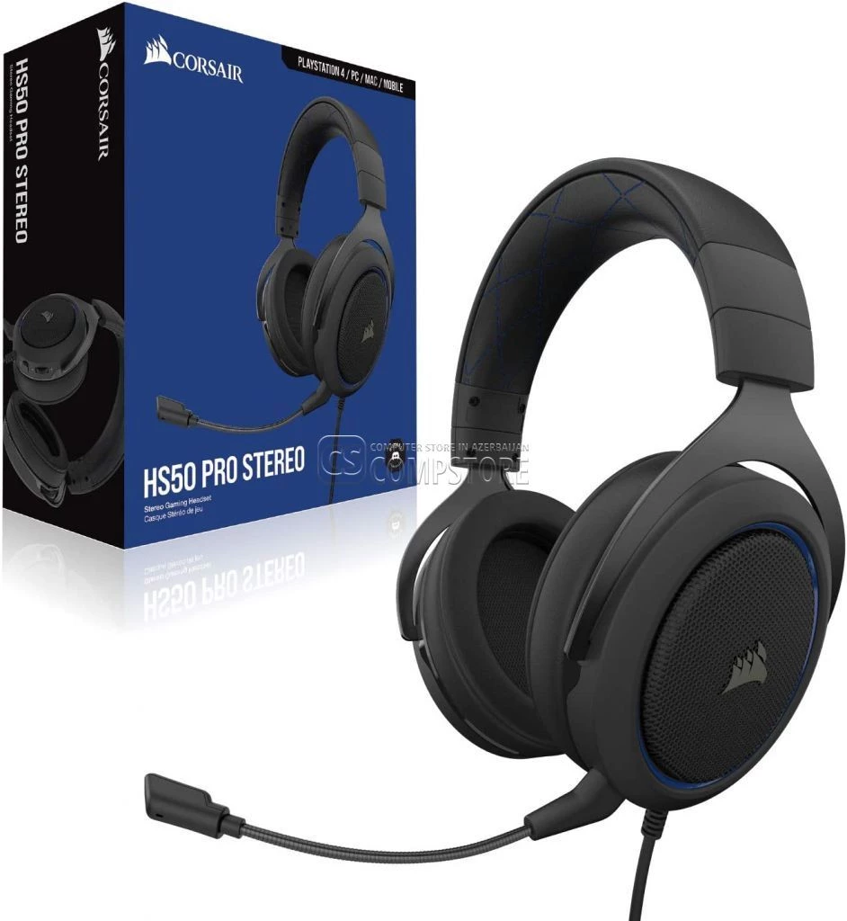 Corsair HS50 Stereo Blue Gaming Headset