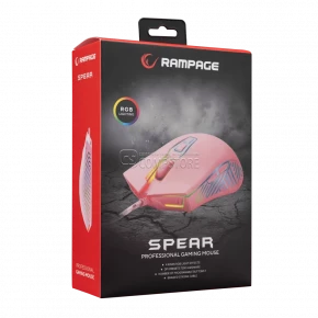 Rampage Spear SMX-G68 Pink Gaming Mouse