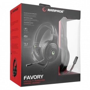 Rampage Favory Black 7.1 Gaming Headphone
