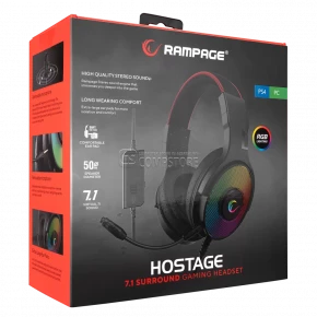 Rampage Hostage 7.1 RGB Gaming Headphone