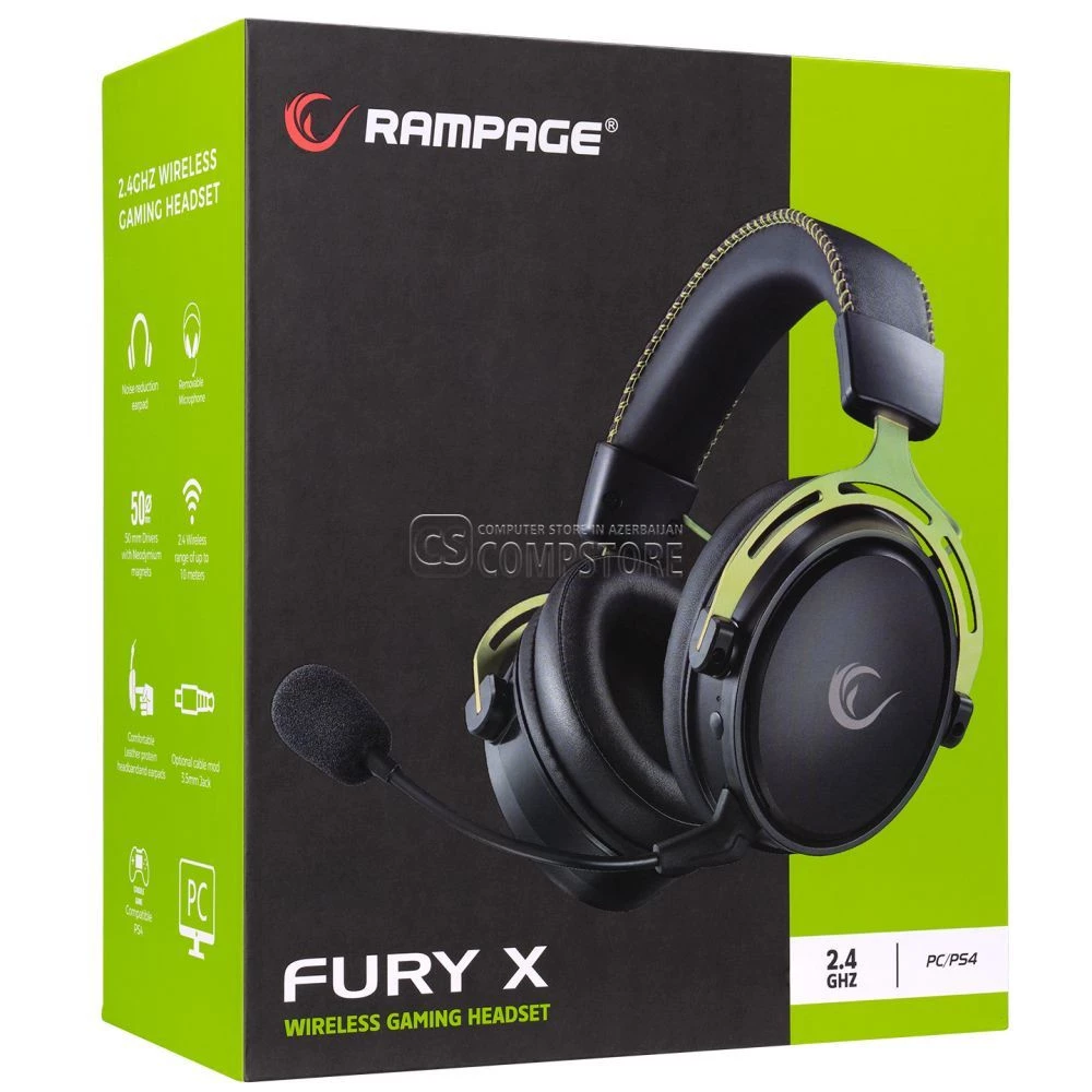 Rampage Fury X RM-W1 7.1 Wireless Gaming Headphone