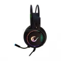 Rampage Lunatic Pro Black & Green 7.1 RGB Gaming Headphone