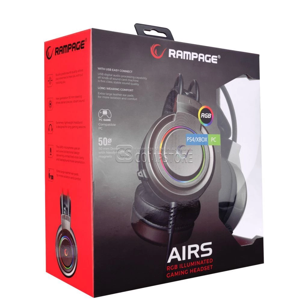 Rampage Airs RGB Gaming Headphone