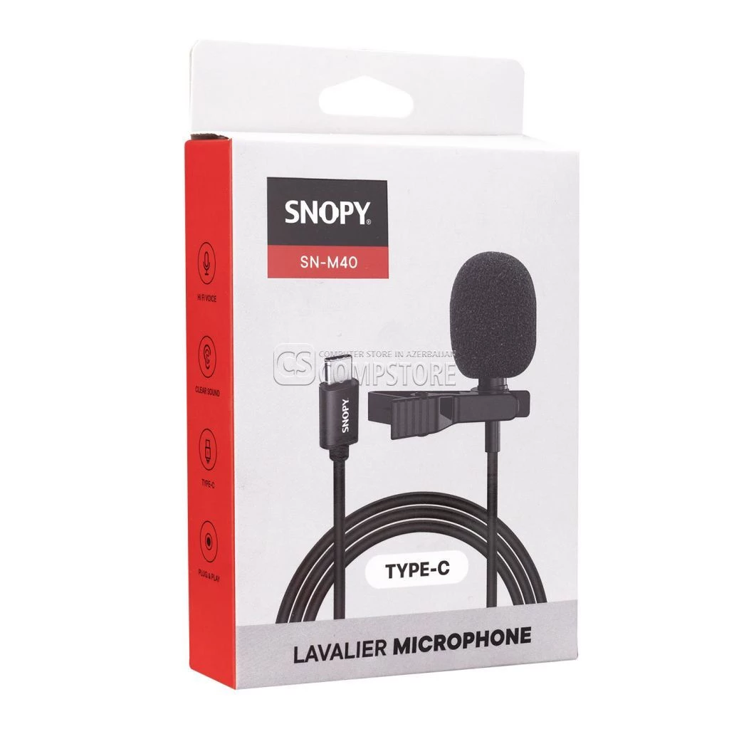 Snopy SN-M40 Black Type C TikTok Microphone