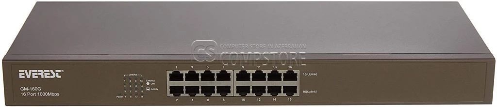 Everest GM-160G 16 Port Gigabit Ethernet Switch