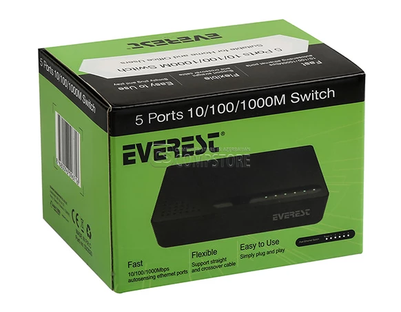 Everest ESW-505 5 Port Gigabit Ethernet Switch Hub
