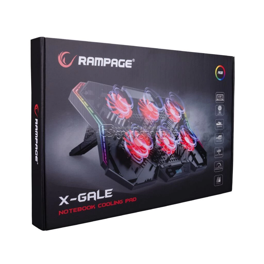 Rampage AD-RX44 X-GALE Gaming Cooling Pad