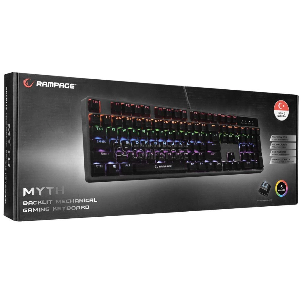Rampage Myth Black KB-R18 Gaming Keyboard