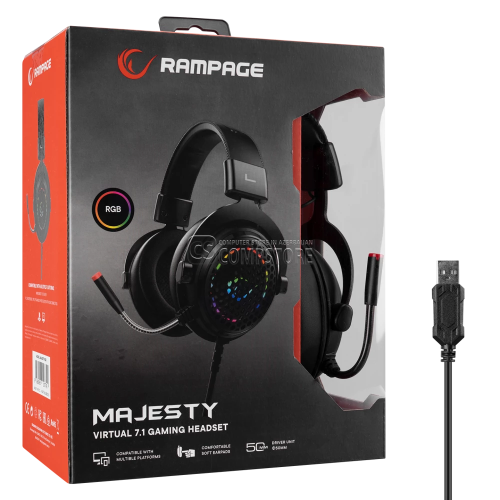Rampage Majesty 7.1 RGB Gaming Headset
