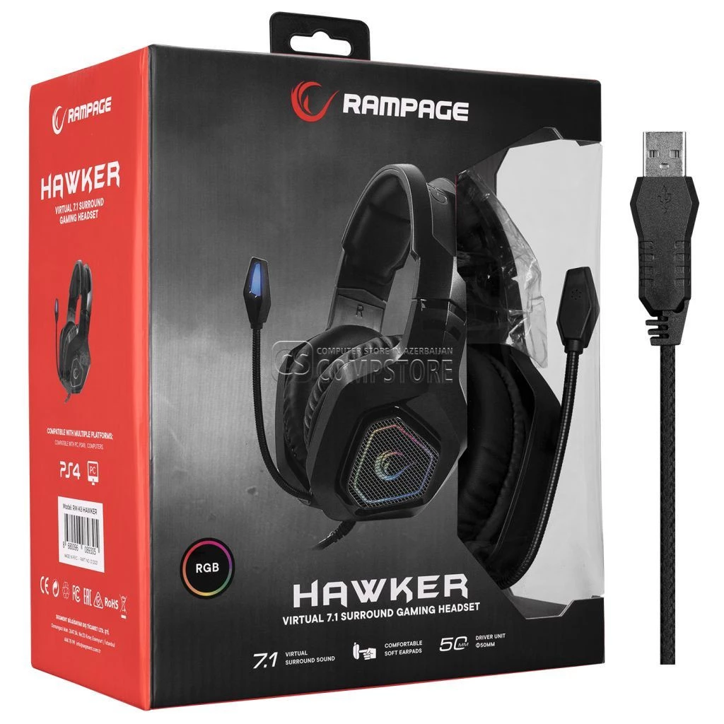 Rampage HAWKER 7.1 RGB Gaming Headset