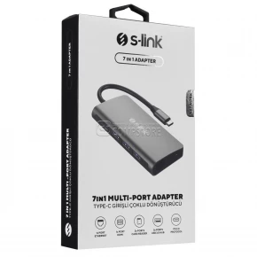 S-link Swapp SW-U5205 7 in 1 Type C Hub Adapter