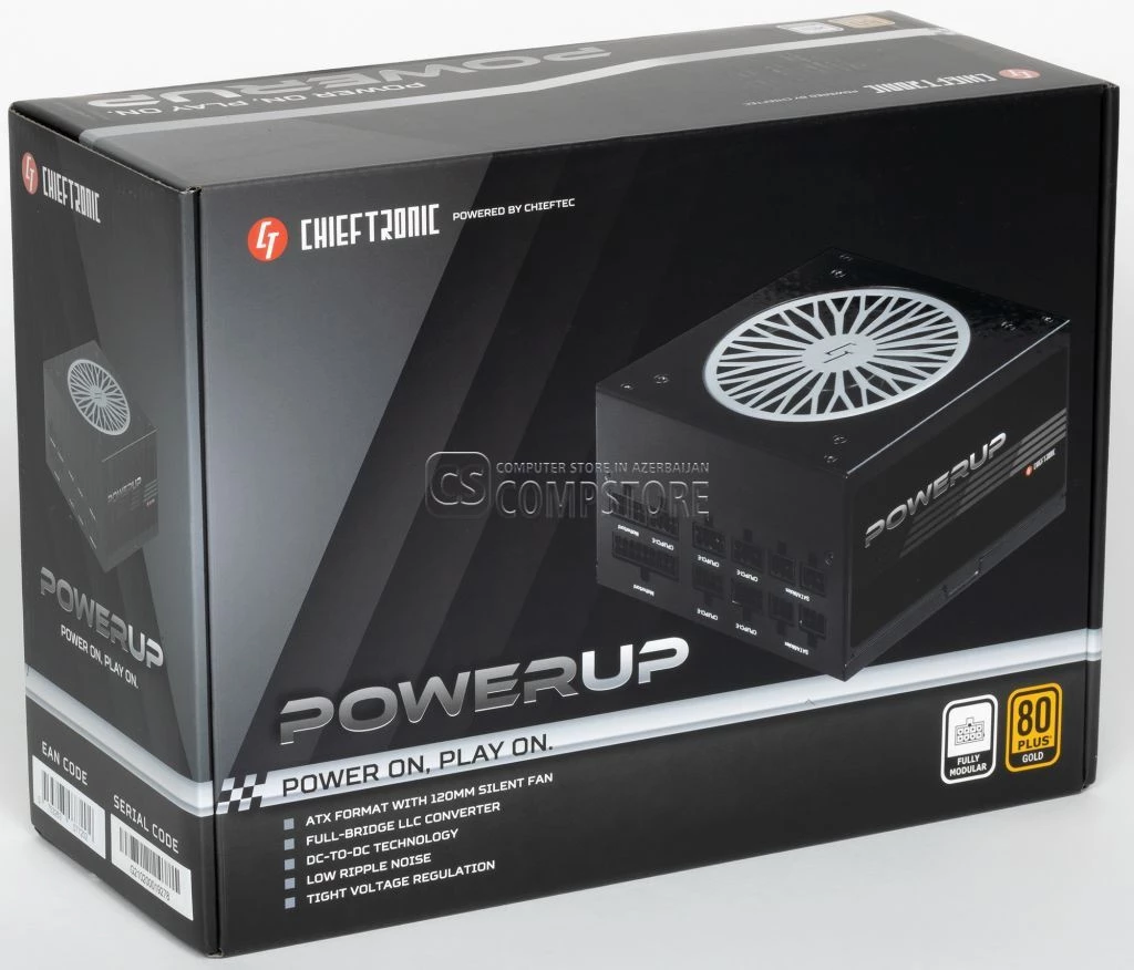 Chieftronic PowerUp 850W 80 PLUS® Gold Full Modullar Power Supply