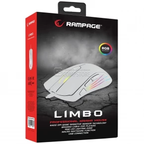 Rampage Limbo SMX-R33 White Gaming Mouse