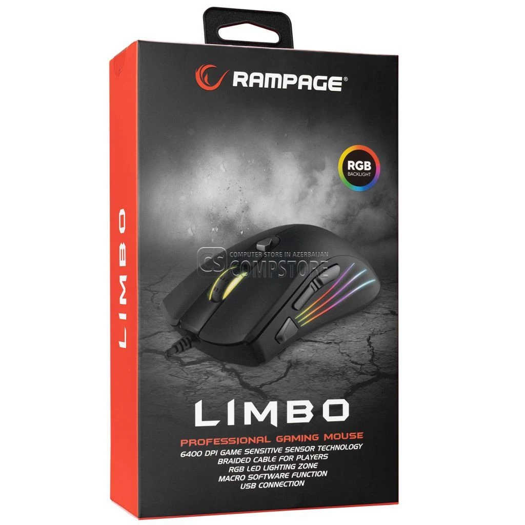 Rampage Limbo SMX-R33 Black Gaming Mouse