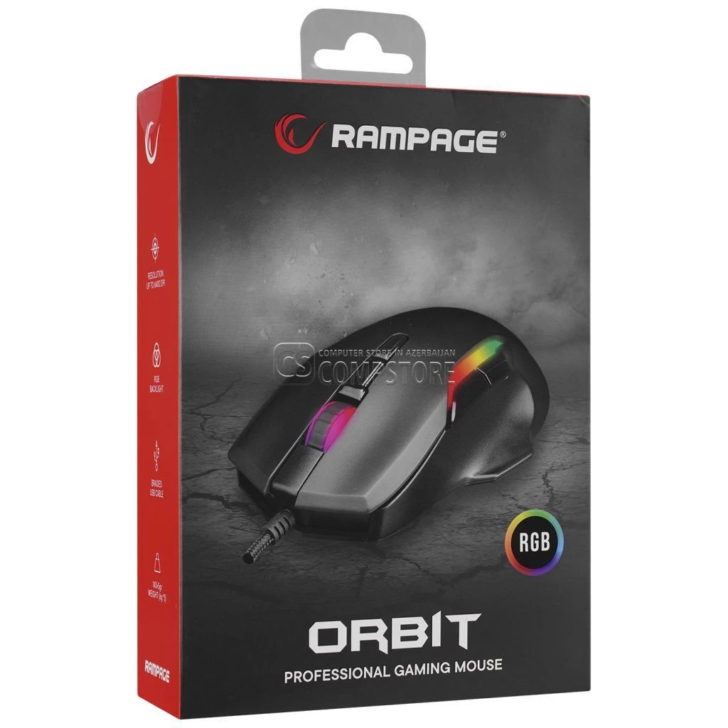 Rampage ORBIT SMX-R45 Black Gaming Mouse