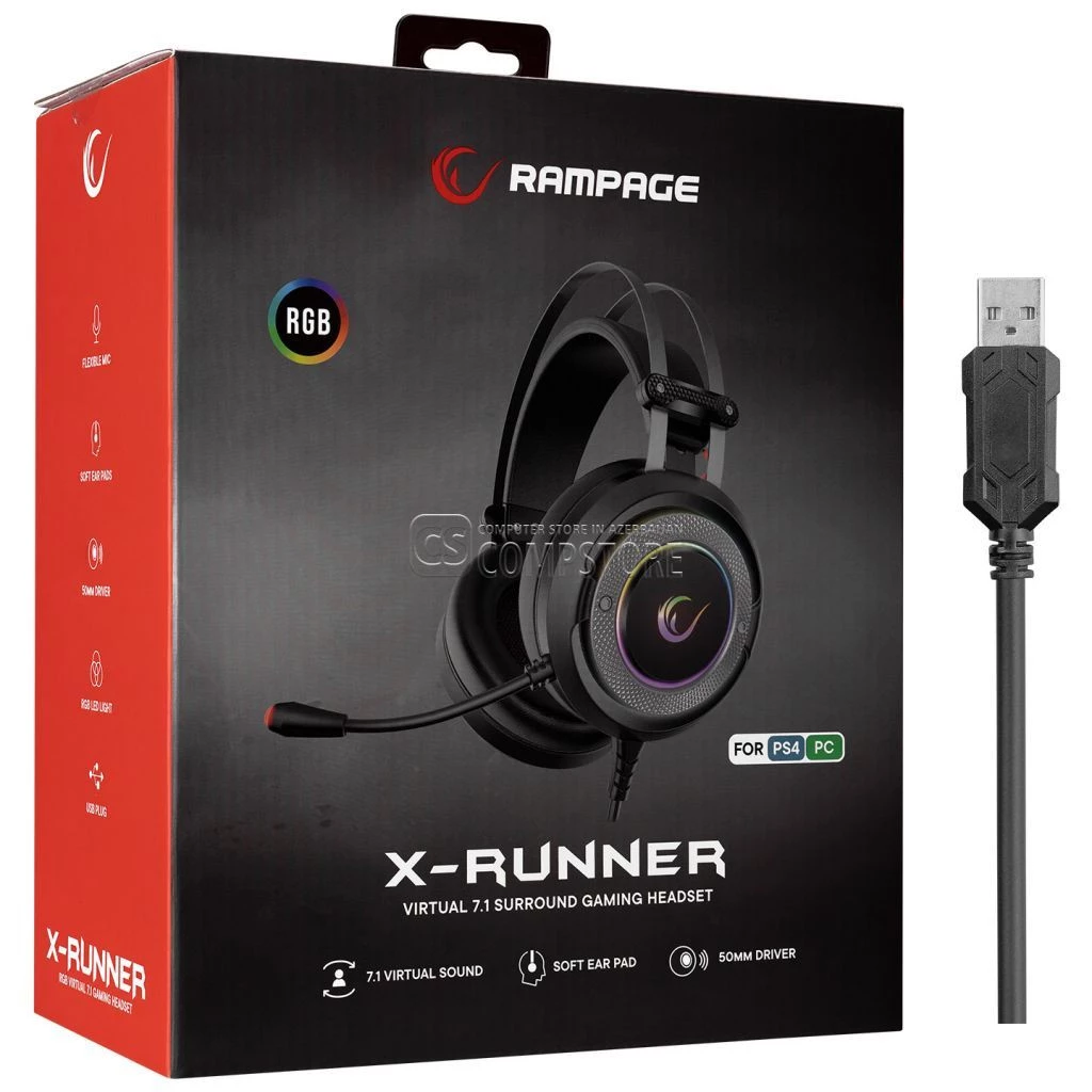 Rampage G7 X-Runner RGB 7.1 Gaming Headphone
