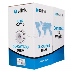 S-Link SL-CAT608 305m Gray UTP CAT6 Cable