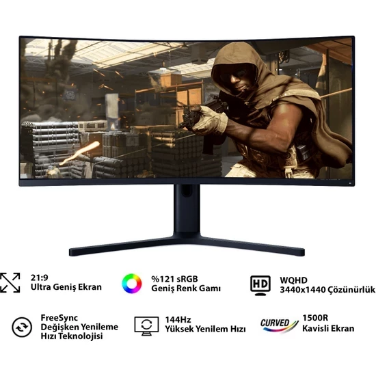 Xiaomi Mi 34-inch WQHD Curved Gaming Monitor (XMMNTWQ34)