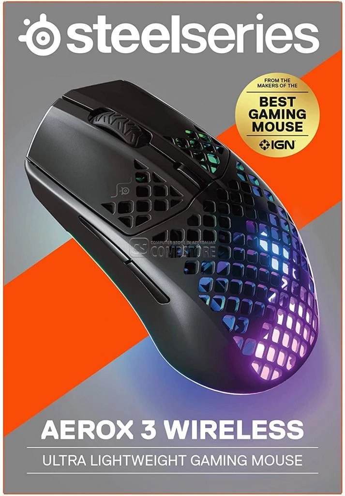 SteelSeries Aerox 3 Black Wireless Ultra Light Gaming Mouse