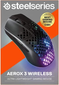 SteelSeries Aerox 3 Black Wireless Ultra Light Gaming Mouse