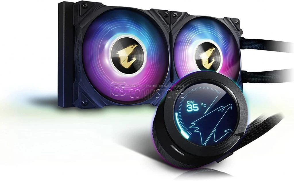 Gigabyte Aorus Waterforce X 240 LCD Display AIO Liquid CPU Cooler