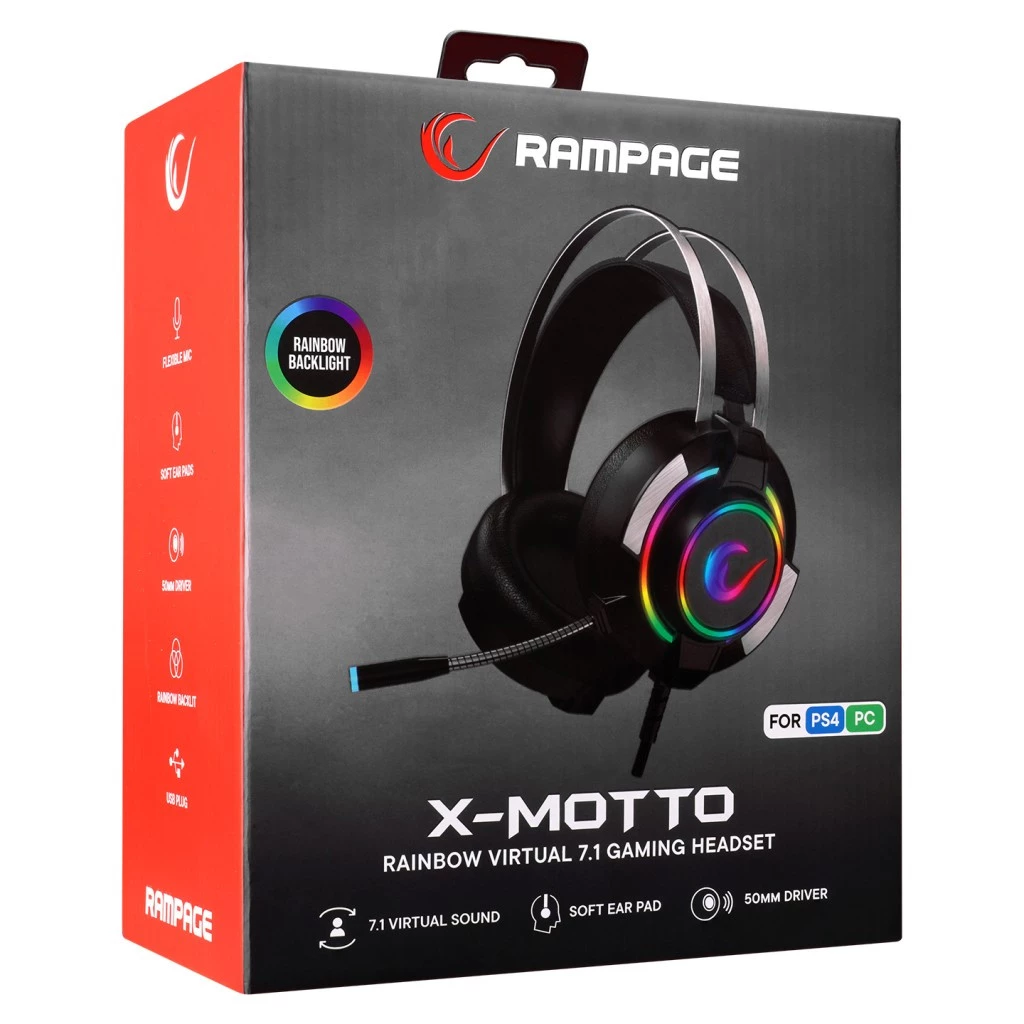 Rampage X-Motto RM-K32 7.1 RGB Gaming Headset