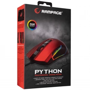 Rampage PYTHON Red SMX-R600 Gaming Mouse