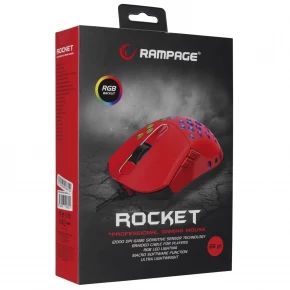 Rampage Rocket SMX-R66 Red Gaming Mouse