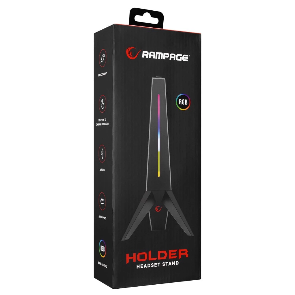 Rampage Holder RGB USB Headset Gaming Stand RM-H20